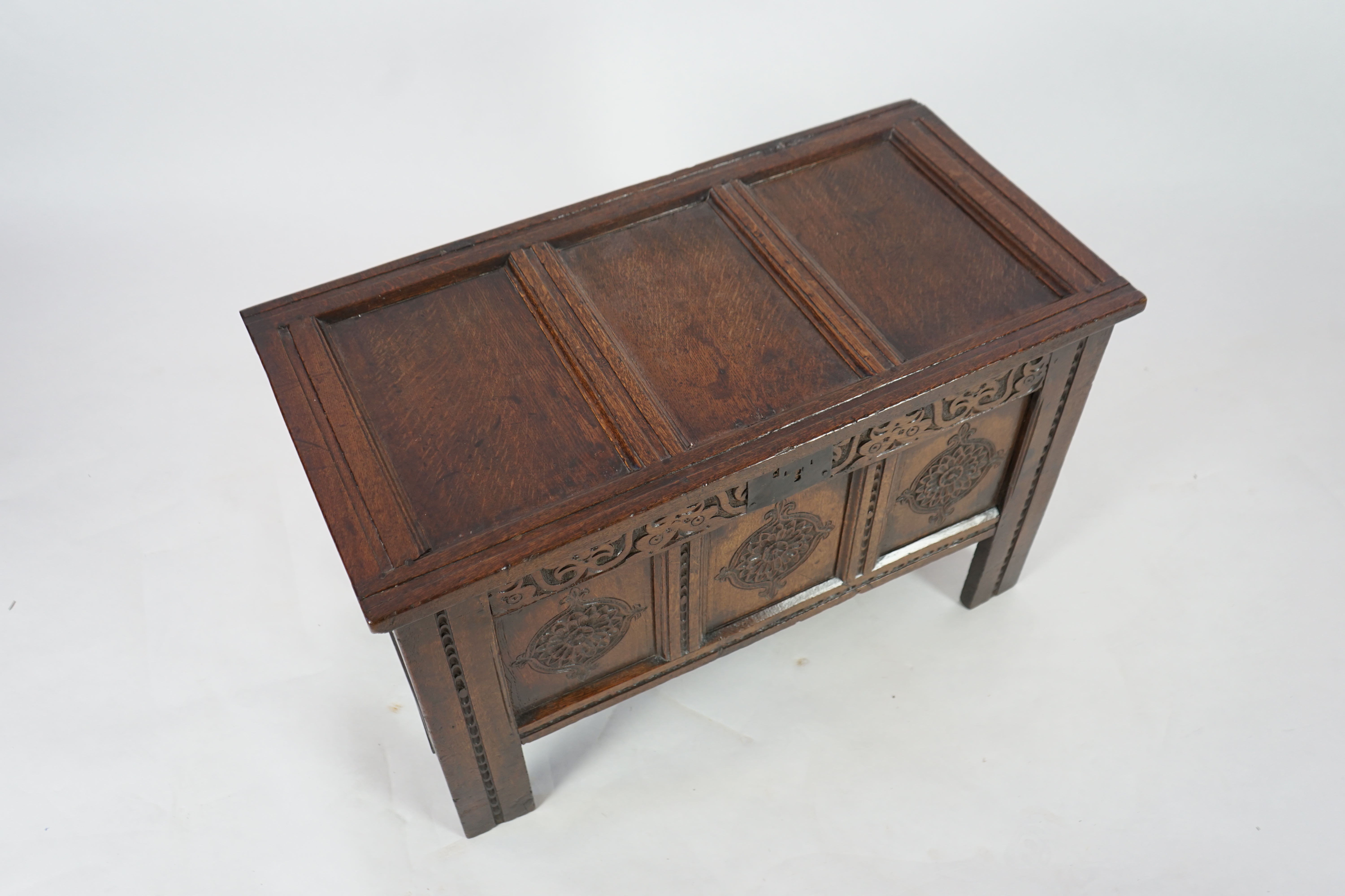 A 17th century oak coffer